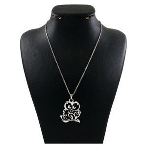 گردنبند نقره زنانه دلی جم طرح جغد کد d 623